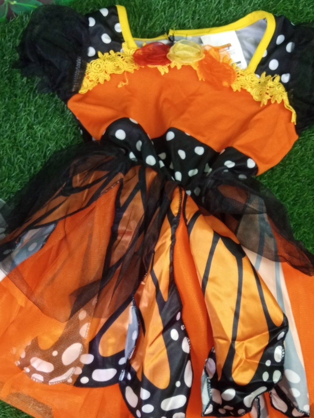 👻 Spooktacular Creations Girls Orange Butterfly Costume - 3T (3-4 yrs) - Picture 5 of 6